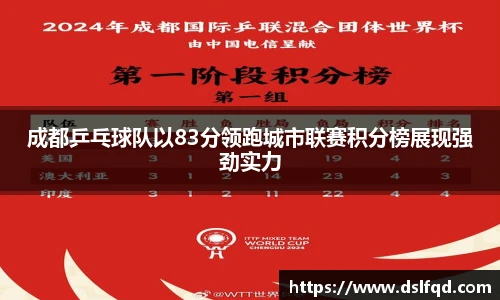 成都乒乓球队以83分领跑城市联赛积分榜展现强劲实力